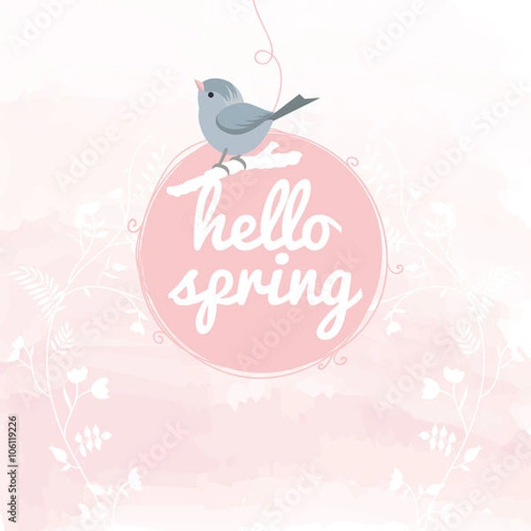 Fototapeta Hello Spring Vektor