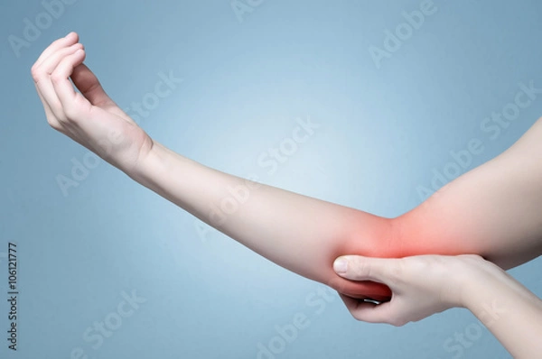 Obraz Hand with elbow pain