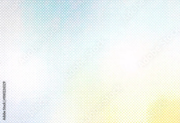 Fototapeta A soft, abstract background with a gradient of pastel colors ranging from light blue to yellow, with a subtle dotted pattern overlaying the entire image