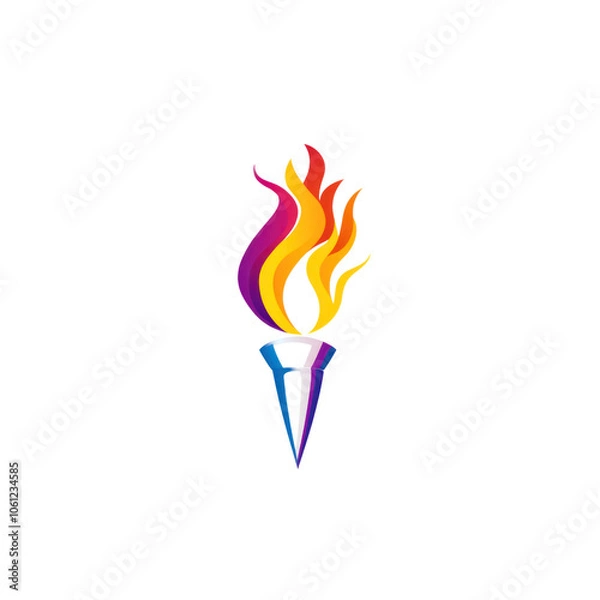 Fototapeta Torch of Inspiration on Transparent Background