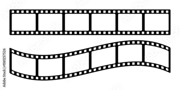 Fototapeta Film strip line icon simple design
