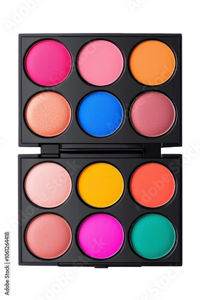 Fototapeta Vibrant Makeup Palette with Bold Color Options