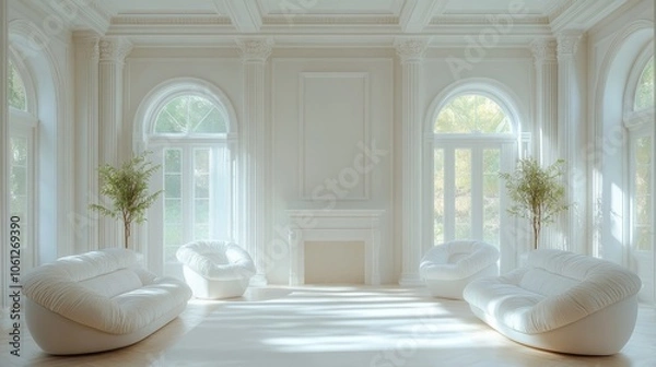 Fototapeta white interior