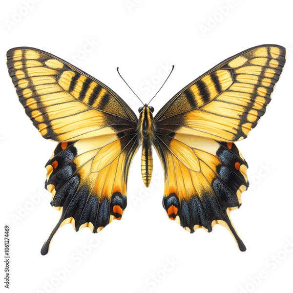 Fototapeta Swallowtail Butterfly on Transparent Background