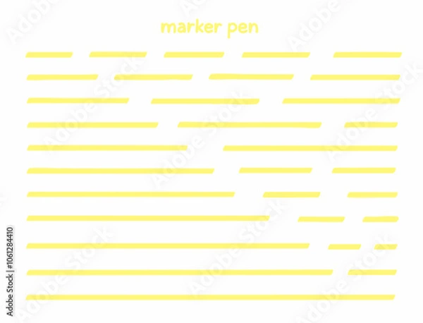 Fototapeta シンプル手描きラインマーカーセット（直線）