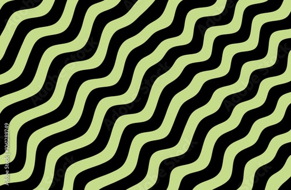 Obraz Abstract seamless green wave pattern background