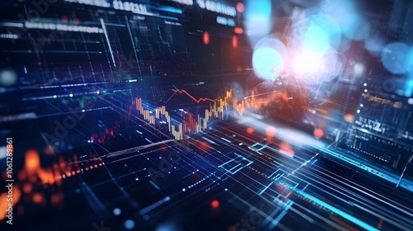 Fototapeta Analyze data trends using advanced visualization techniques