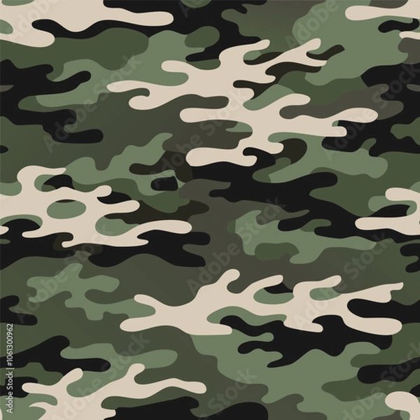 Fototapeta Camouflage seamless pattern
