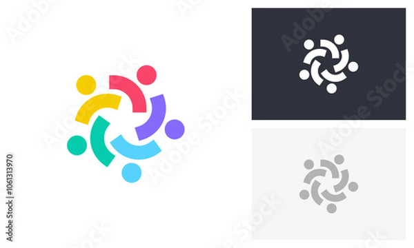 Obraz Community logo, teamwork logo design
