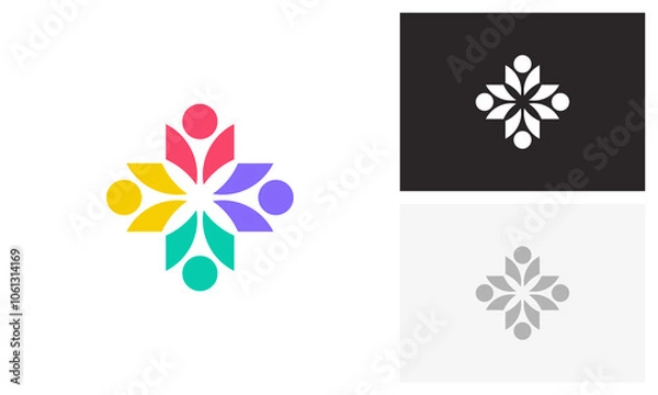 Obraz Community logo, teamwork logo design
