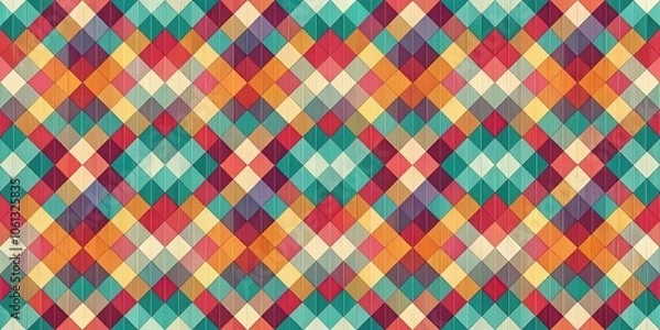 Fototapeta Abstract geometric fabric pattern background, geometric, abstract, fabric, texture, design, seamless, colorful, wallpaper