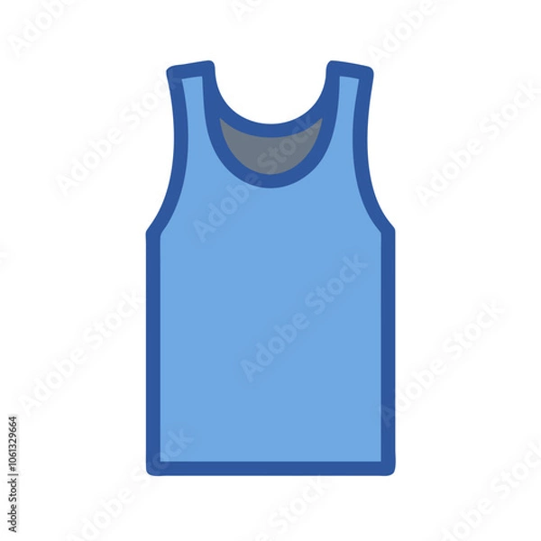 Fototapeta tank top  vector icon, dress icon, vector clothing icon - simple vector illustration of a tank top , in a simple and clean style, for business and fashion graphics. clothing flat illustration.