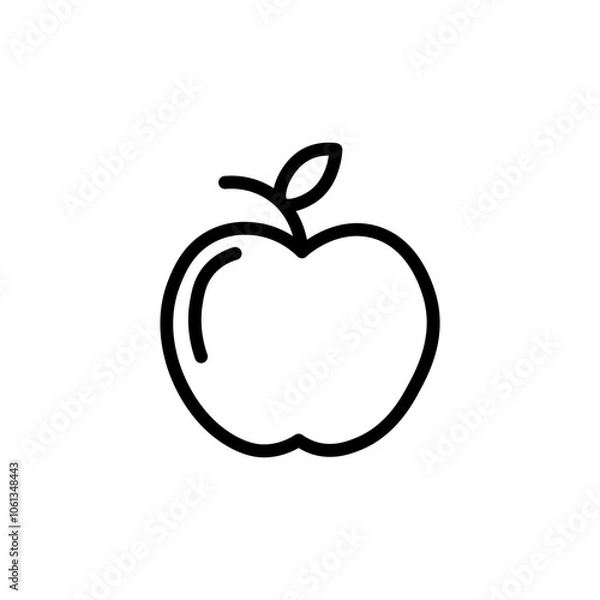Fototapeta red apple icon
