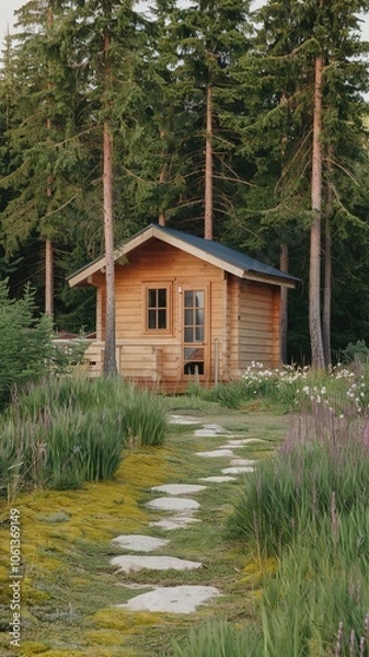 Obraz small cabin in nature