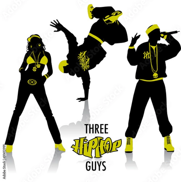 Obraz Hip-hop silhouettes