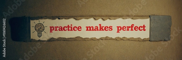 Obraz Encouragement for Growth- Practice Makes Perfect