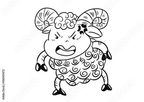 Fototapeta Aries of zodiac