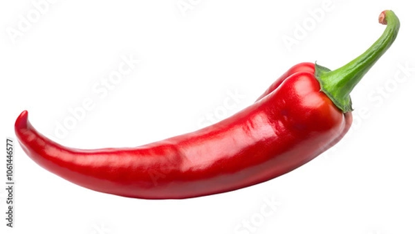 Fototapeta red hot chili pepper  isolated on transparent background
