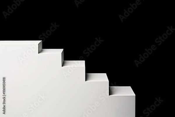 Fototapeta dark accent on white a text block with a dark background and whi