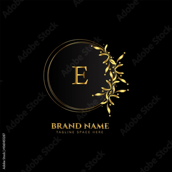Obraz A CREATIVE LETTER LOGO DESIGN WITH GOLDEN COLOR