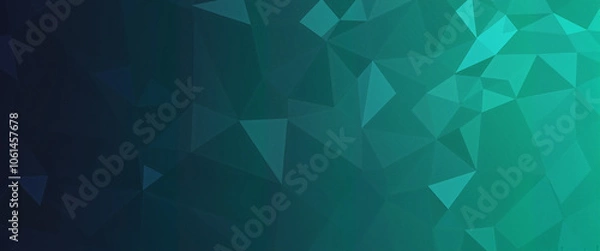 Obraz Geometric Abstract Pattern in Teal Shades Representing Modern Design