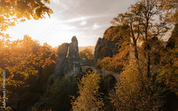 Obraz Basteibrücke im Herbst 