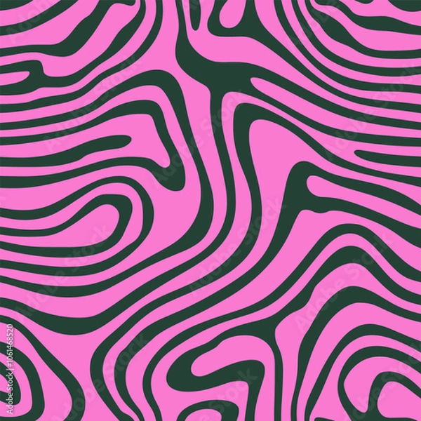 Fototapeta Seamless abstract pattern with curved lines, a maze. Design for fabric, Wallpaper, and cards