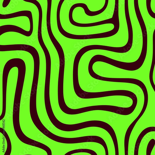 Fototapeta Seamless abstract pattern with curved lines, a maze. Design for fabric, Wallpaper, and cards