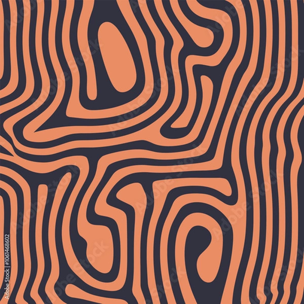 Fototapeta Seamless abstract pattern with curved lines, a maze. Design for fabric, Wallpaper, and cards