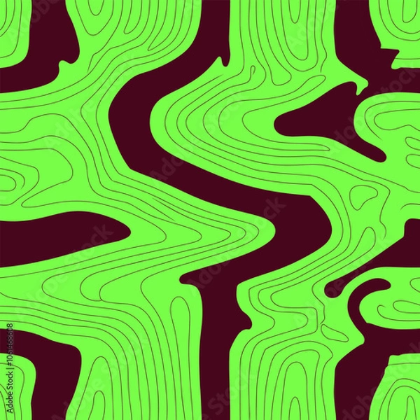 Fototapeta Seamless abstract pattern with curved lines, a maze. Design for fabric, Wallpaper, and cards