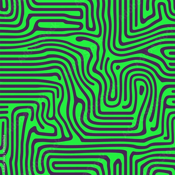 Fototapeta Seamless abstract pattern with curved lines, a maze. Design for fabric, Wallpaper, and cards