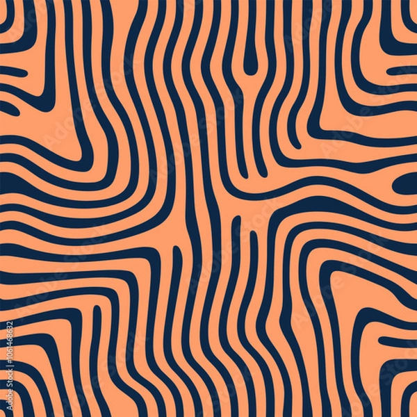 Fototapeta Seamless abstract pattern with curved lines, a maze. Design for fabric, Wallpaper, and cards