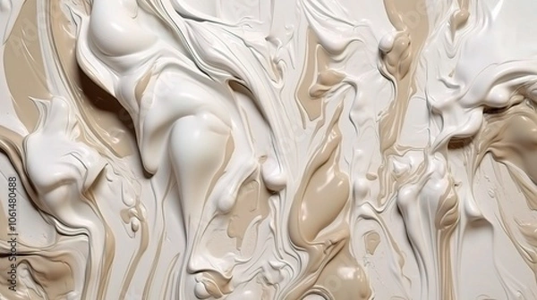 Fototapeta Abstract Creamy Texture on Flat Surface