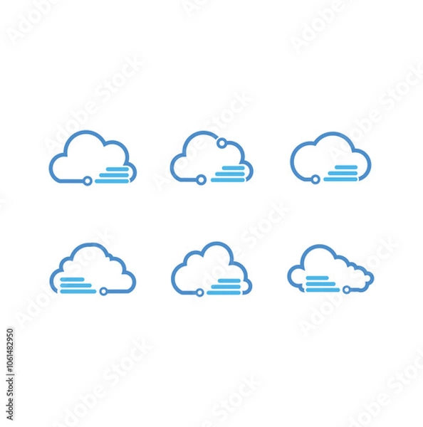 Obraz Cloud technology logo design template