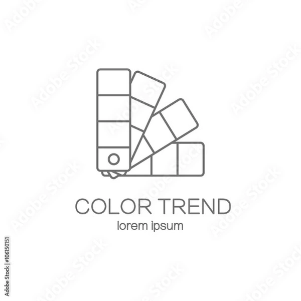 Obraz Color palette logotype design templates.