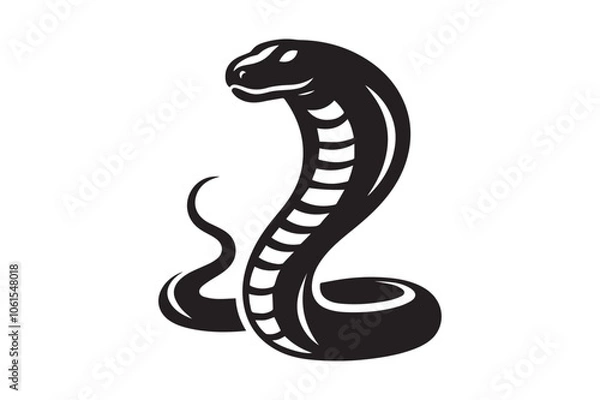 Fototapeta Cobra Illustration is a simple vector art style