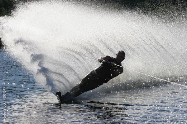 Fototapeta sylwetka nart