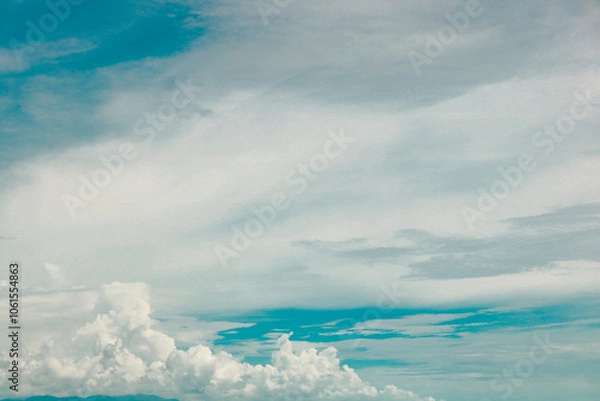 Fototapeta blue sky and white clouds