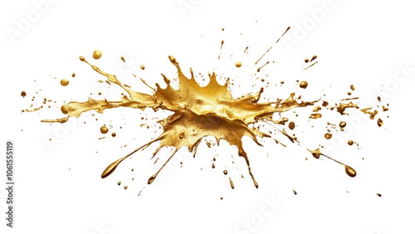 Obraz Golden splash creates vibrant and dynamic visual effect