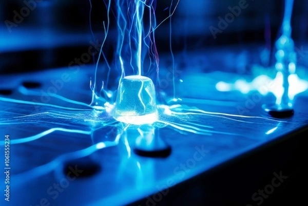 Fototapeta  electrical conduction with superconductivity a close up of elec