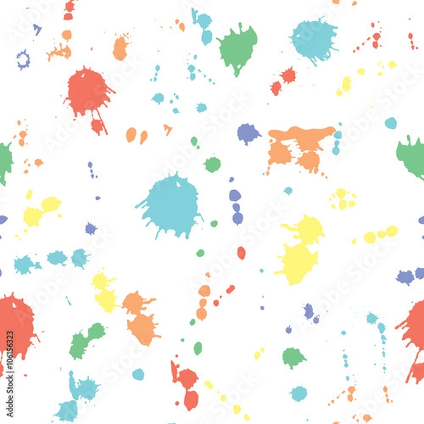 Obraz vector seamless pattern with multicolored  stain