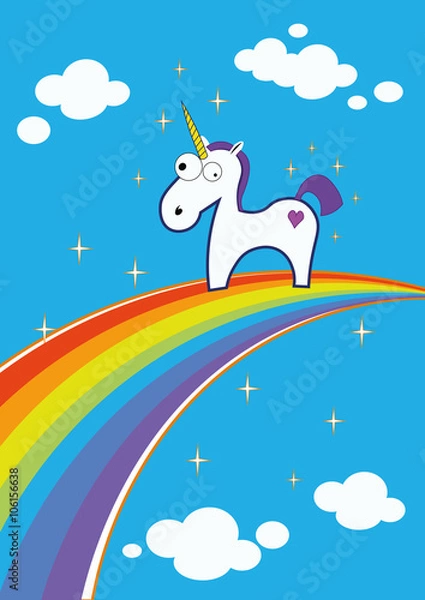 Obraz Rainbow unicorn