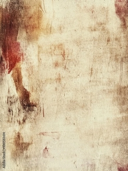 Fototapeta Abstract textured background with warm tones and subtle stains.