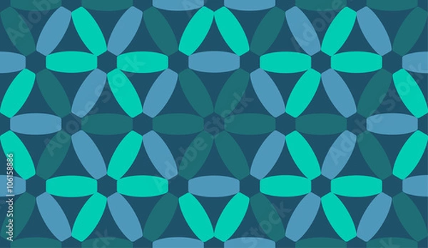 Fototapeta Vector abstract blue seamless pattern