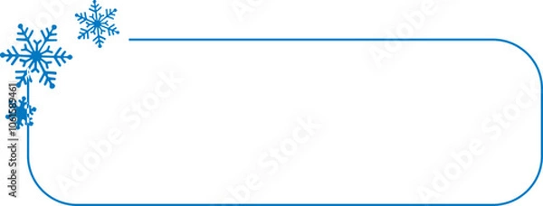Fototapeta Simple Thin frame Frame Border with snowflakes