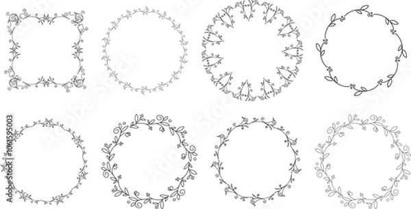 Fototapeta vector frames black on a white background