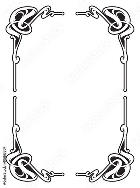 Obraz Vectorized Art Nouveau Corner Design