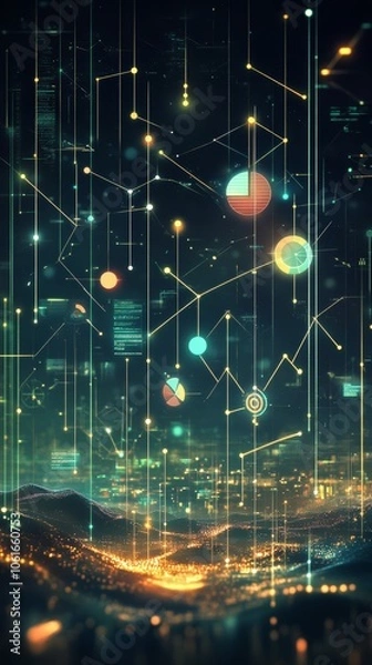 Fototapeta Visualizing the Numbers, Digital Marketing Analytics