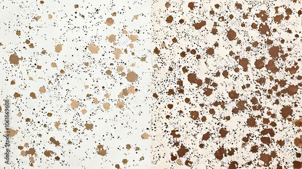 Fototapeta Abstract Brown and White Paint Splatter on Textured Surface in Modern Art Design