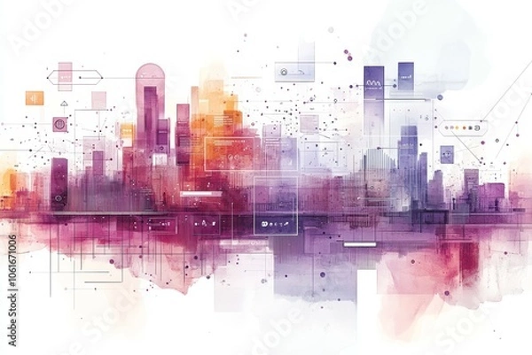 Fototapeta Interface in Motion, Digital Product Design and User Experience UX